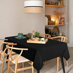 sancua 6 Pack Black Tablecloths 60x120 Inch for 8 Feet Rectangle Tables - Image 2