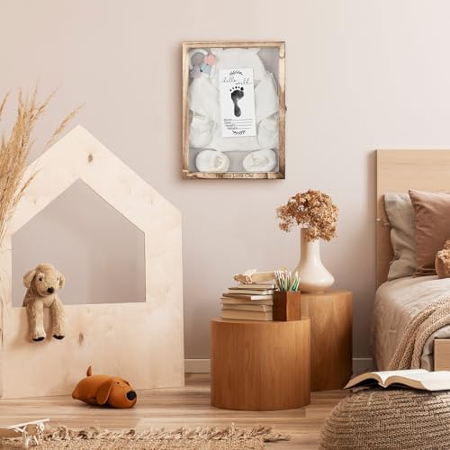 Jetec 12 x 16 Baby Shower Shadow Box Keepsake Frame, Wood - Image 6