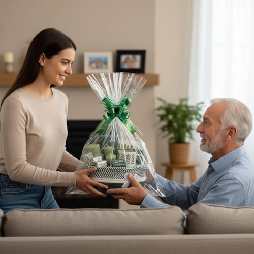 Colingmill 2 Pack 12''x8''x5'' Woven Gift Basket Empty,White, Green - Image 5