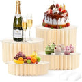 AuntyFey Buffet Risers, Food Risers for Buffet Table, Party display stands for food, Foldable risers for table display, Cupcake Display stands for food for, Party, Wedding, Food (4 Pcs) by AuntyFey