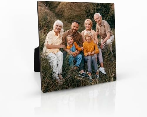 Buy4Wall Personalized Desktop Photo Panel Print with Easel - Custom Picture Gifts for Daughter Son Baby Shower - Square Shape Tabletop Picture Frame Customized Photo Print - 6x6 inches by Buy4Wall
