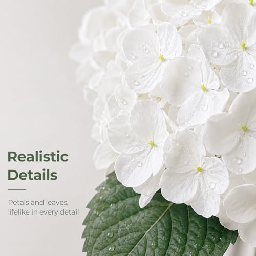 Hydrangea Artificial Flowers in Vase Fake Flowers for Home Decor - Image 2