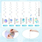 Soulchen 20 Pcs Jellyfish Lantern with Curtain Bubble Streamer, Blue - Image 2