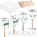 TaoBary 300 Pcs DIY Wedding Program Fan Kit, Printable Church Fans Handheld by TaoBary