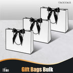 YACEYACE Gift Bags with Ribbon, 20Pack of White Gfit Bags with Bow, Card - Image 6