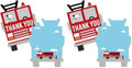 Big Dot of Happiness Fired Up Fire Truck - Shaped Thank You Cards - Firefighter Firetruck Baby Shower, Birthday Party Thank You Note Cards with Envelopes - Set of 12 (Pack of 2) by BigDotofHappiness