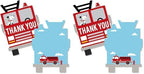 Big Dot of Happiness Fired Up Fire Truck - Shaped Thank You Cards - Firefighter Firetruck Baby Shower, Birthday Party Thank You Note Cards with Envelopes - Set of 12 (Pack of 2) by BigDotofHappiness