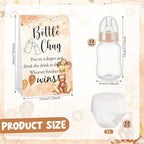 12 Set Bottle Chug Baby Shower Games Favors Funny Diaper Change Game Including Plastic Baby Bottles Chug Disposable Diapers Themed Sign for Gender Reveal Party Supplies (Brown,Bear) - Image 2