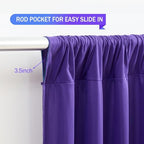 Purple Backdrop Curtains 10 Panels-Wrinkle-Free Purple Curtains Polyester Photography Drapes for Baby Shower Birthday Party Photo Background Backdrop Stand- 40 X10FT - Image 5