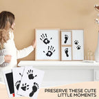 Jetec 60 Set Inkless Hand Footprint Paw Print Kit Ink Pad, Black - Image 6