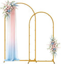Wedding Arch Backdrop Stand, Gold Metal, Set of 2, 7.2FT and 6FT, for Birthday Party, Baby Shower, Graduation, Photo Booth, Balloon Floral Decoration by Linhedai