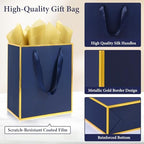 Addblu 28 Pack Bulk Luxury Gift Bags with Handles & 28 Tissue Papers - Image 3