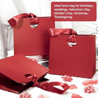 Feifeiya 30 Pcs Small Red Gift Bags with Ribbon Handle - Image 5