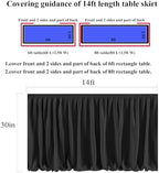 Ruffle Table Skirt for Teacher Desk Classroom Wedding Birthday, Black,14ft - Image 4