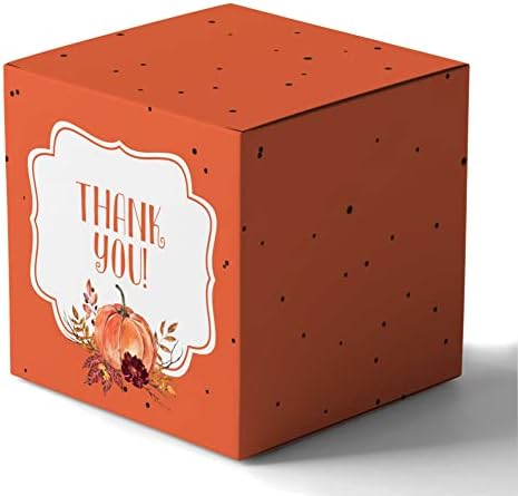 Paper Box - Mini Favor Box For Baby Shower 4x4x4 Inches Paper Gift Boxes, Candy Paper Box For Party Favors, Baby Shower Little Pumpkin,Boy Theme- Pack Of 20 by Inkdotpot