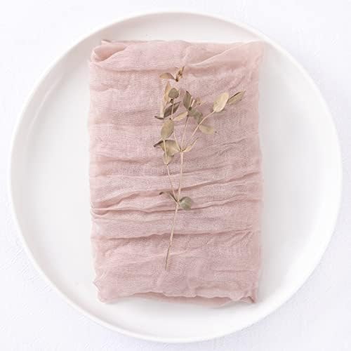DeZerlor Pink Washable Cheesecloth Napkins Set of 50 for Wedding Party - Image 5