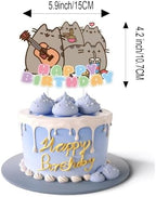 Adorable Cat Party Decorations Kit - Includes Banner, Balloons, Cake/Cupcake Toppers & Hanging Swirls, Perfect for Birthday, Graduation & Themed Pet Parties - Image 5