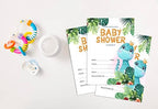 Pack of 30, Boy/Girl Baby Shower Party Collection, Baby Shower Invitation Cards, Fill in the Blank Invites WIth Envelopes, Dinosaur Theme Party Supplies - Image 4