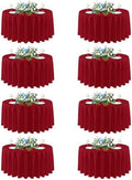 sancua 8 Pack Christmas Red Round Tablecloth 108 Inch Fit 42-96 Inch Tables by sancua