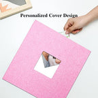 Vienrose Large Self Adhesive Photo Album with Window 13x12.6 60 Pages Pink - Image 2