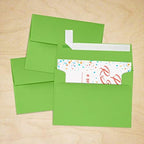 LUXPaper A2 Invitation Envelopes | Peel & Press | 4 3/8" x 5 3/4" | Limelight Green | 80lb. Text | 250 Qty - Image 7