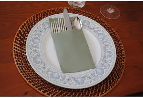 Stxy's Disposable Pocket Napkins – 100ct, 3-Ply Prefolded Dinner Napkins with Flatware Pocket for Silverware Food-Grade Ink - Image 2