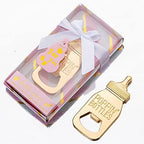 24PCS Golden Baby Bottle Openers for Baby Shower Favors Gifts, Baby Shower Decorations Souvenirs, Poppin Bottles Openers with Exquisite Gifts Box used for Guests Gender Reveal Party (24, pink) - Image 2