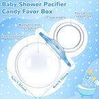 Nuenen 36 Pcs Baby Shower Favors, Mini Pacifier Candy Bottles 3.15", Blue - Image 2