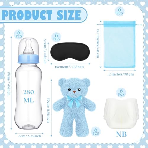 6 Sets Bottle Chug Baby Shower Games Blue Bear - Image 5