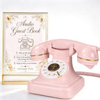 Wedding Audio Guest Book Phone with Voice Message Recorder, Vintage Voicemail Guestbook Machine for Wedding Reception, Bridal Shower, Anniversary, Birthday Party Keepsake by Unknown