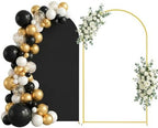 Arttown 7.2FT Gold Metal Arch Backdrop Stand and Black Arch Cover Set by Arttown