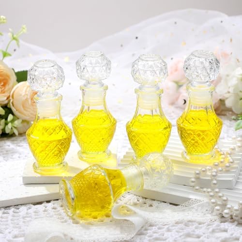 Chuangdi 24 Pcs Mini Glass Wine Bottles 1.7oz Tequila Bottle, Diamond Style - Image 4