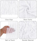 Showgeous 16 Pack White Cheesecloth Table Runner 17 x 108 Inch - Image 4