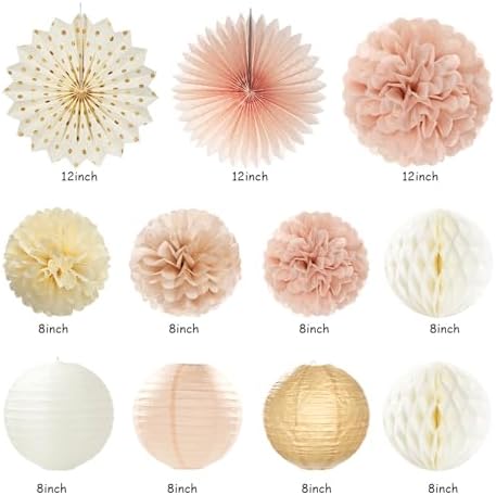 Champagne-Gold Beige Fall Boho Birthday Party-Decorations and Hot-Pink Black Girls-Women Birthday Party-Decorations - Image 3