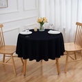 FINDYOU 6 Pack Black 60 Inch Round Tablecloths for 6 Foot Rectangle Tables. Stain and Winkle Resistant Polyester Washable Table Cloths for Parties Wedding Dining by TableClothAndTableRunner