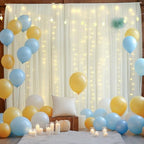 20x8ft Ivory Tulle Backdrop Curtain with Lights String for Parites, Sheer Backdrop Curtains for Wedding Baby Shower Birthday Party Photo Shoot Decorations - Image 6