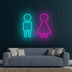 Toilet Neon Sign, Woman or Man WC Signs Led Neon, Custom Toilet Symbol Led Decor Neon Sign for Restroom, Nursery, Bathroom and cafe, park Sign Plate - Image 6