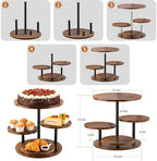 4 Tier Cupcake Tower Stand,360° Rotating Wood Cake Stand for 50 Cupcakes,Dessert Table Display Stands for Wedding Birthday Party Decoration Baby Shower Tea Party - Image 5