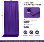 10x14ft Deep Purple Backdrop Curtains for Wedding Party, 2 Panels 14 ft Long Back Drop Cloth, Wrinkle-Free Polyester Drapes for Birthday, Baby Shower, Stage Photography Background - Image 6