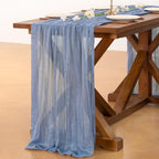 Cheesecloth Table Runner Fall Boho Wedding Birthday Party Home Decor - Image 4