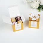FEIYI 20 PCS Favor Boxes, Gold Candy Boxes 2.55x2.55x2.55 - Image 3