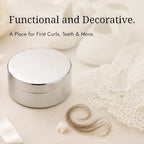 Silver Plated First Curl & Tooth Keepsake Box - Image 5