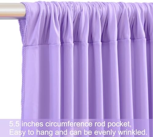 40ft x 15ft Lavender Wrinkle Free Backdrop Curtains for Wedding Party Backdrops Curtain Drapes Fabric Decorations Photo Back Drop Cloth for Baby Shower Photography Stage Reception - Image 7