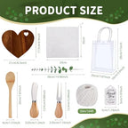 55Pcs Baby Shower Prizes for Game Winners 6 Sets Charcuterie Board with Spoons Butter Spreaders Forks Plaid Towel Thanks Card and Gift Bags for Bridal Shower Favors Party (Heart Shaped) - Image 3