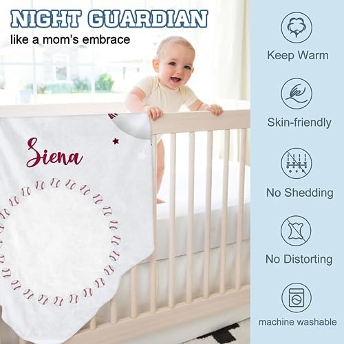 Personalized Baby Milestone Blanket for Boys Girls Baby Month Blanket- First Year Calendar Monthly Growth Chart - Sport Theme Halloween Birthday Gifts for Infant Todder(FixedSize) - Image 6