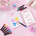 Newwiee 55 Pcs White Baby Bibs DIY Bib Decorating Design - Image 4