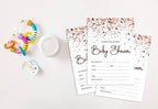 Pack of 30, Boy/Girl Baby Shower Party Collection, Baby Shower Invitation Cards, Fill in the Blank Invites WIth Envelopes, Confetti Theme Party Supplies - Image 4