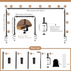 Over The Table Rod Stand with Clamps Black Table Balloon Arch Frame - Image 4