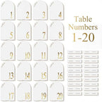 Aceorbit White Wedding Table Numbers 1-20 with Stands 5" x 7" - Image 5