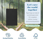 GSSUSA Black Gift Bags 5.25x3.75x8 1000Pcs, Paper Bags with Handles Bulk for Small Business - Image 5